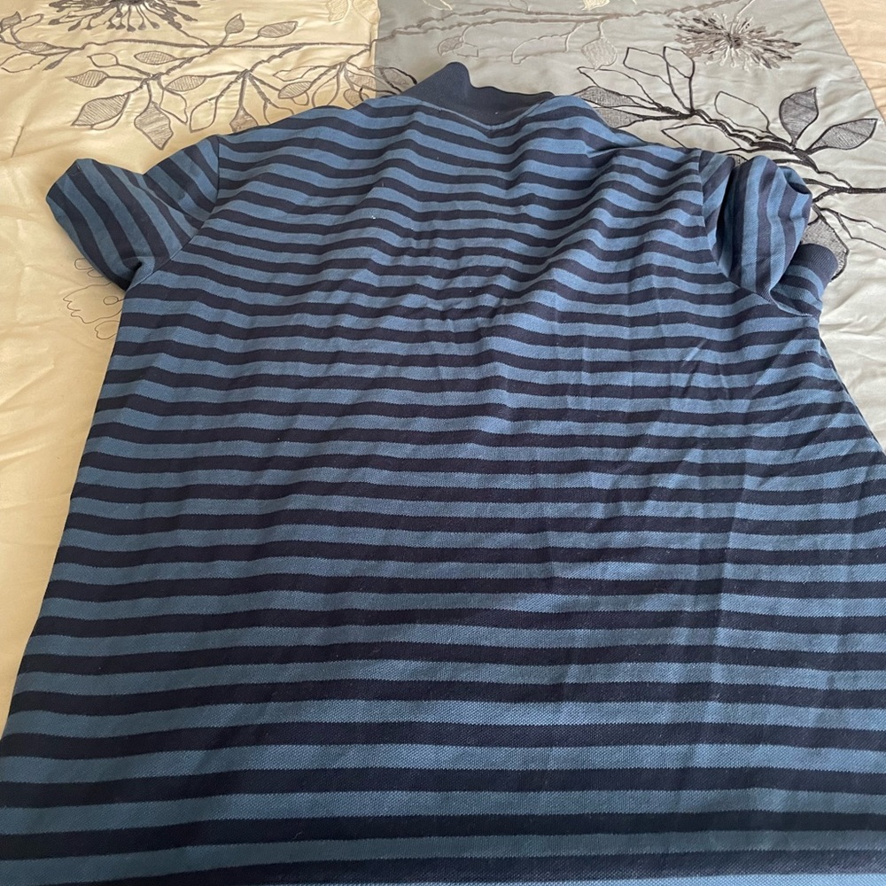 MENS Lacoste striped polo shirt large - Picture 3 of 4